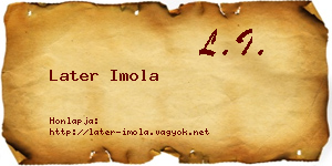 Later Imola névjegykártya